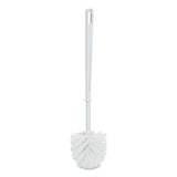 Boardwalk Spiral Toilet Bowl Brush, Long 13" Handle, Commercial Design, White, Long-Lasting Fully Bristled Head, Made in the USA