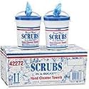 ITW Dymon Scrubs In-A-Bucket Hand Cleaner Towel 6 Buckets of 72 Towels EA