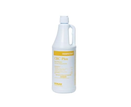Ecolab CBC Plus Professional Bowl Cleaner Disinfectant, Heavy Duty Cleaning Formula, White Bottle