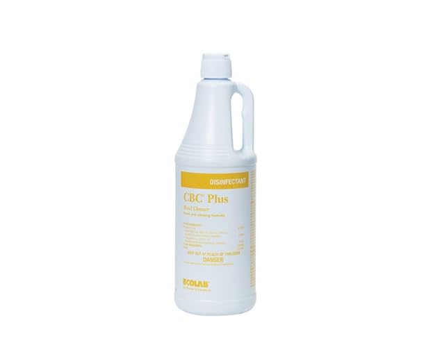 Ecolab CBC Plus Professional Bowl Cleaner Disinfectant, Heavy Duty Cleaning Formula, White Bottle