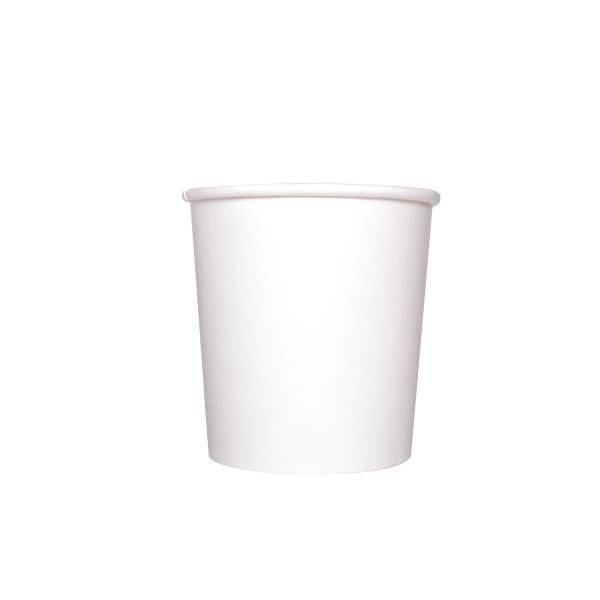 Karat [16oz - 500 ct] Paper Soup Bowls, Disposable Plastic-Free Party Supplies for Hot or Cold Food, 96mm Rim - White (FP-GFC16W)