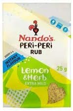 Nando's Lemon & Herb Peri Peri Rub Mild (25g) - Pack of 2