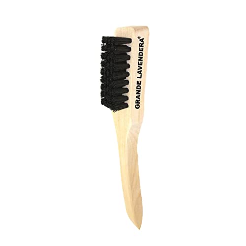 Professional Laundry Brush for Stains on Clothes, Nylon Bristles & Wooden Handle, Stain Scrubber for Hand Washing and Fabric Spot Cleaning Tool