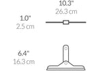 simplehuman Foldaway Shower Squeegee, Glass Squeegee for Bathroom Mirrors & Shower Doors, Weighted Handle for Streak-Free Clean, Suction Cup Hanger