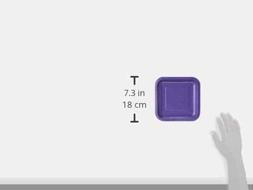 Creative Converting Touch of Color 18 Count Square Paper Lunch Plates, Purple (453268)