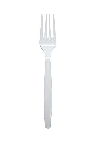 Karat U2020W 7" PS Extra-Heavy Weight Disposable Fork, White (Pack of 1000)