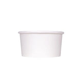 Karat [6oz - 500 ct] Paper Ice Cream Cups, Disposable Soup Bowls, Dessert Bowls for Hot or Cold Food, 96mm Rim - White (FP-GFC6W)