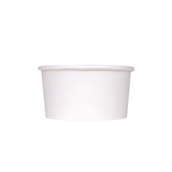 Karat [6oz - 500 ct] Paper Ice Cream Cups, Disposable Soup Bowls, Dessert Bowls for Hot or Cold Food, 96mm Rim - White (FP-GFC6W)
