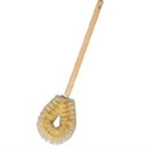 BIRDWELL CLEANING 733-48 Toilet Bowl Brush with Handle, 12-1/4 in Handle, Tampico Bristles & Wooden Handle