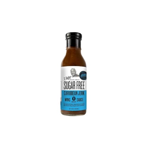 G. Hughes Smokehouse Sugar Free Wing Sauce (12 oz) - Caribbean Jerk, Mild