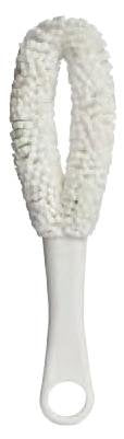 White Cloth Textured Loop Design Crystal Stemware Washing Brush