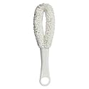 White Cloth Textured Loop Design Crystal Stemware Washing Brush