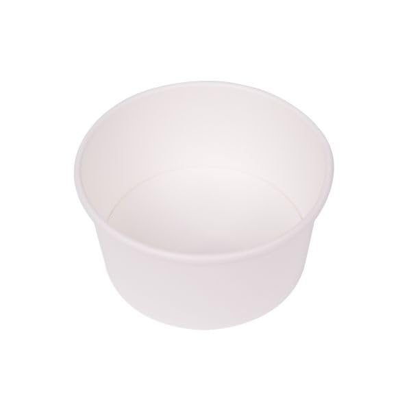 Karat [6oz - 500 ct] Paper Ice Cream Cups, Disposable Soup Bowls, Dessert Bowls for Hot or Cold Food, 96mm Rim - White (FP-GFC6W)