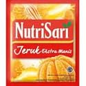 NutriSari Jeruk Extra Manis Extra Sweet Oranges Instant Powdered Drink 10-ct, 110 gram (Pack of 2)