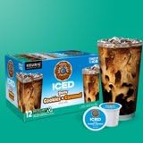 The Original Donut Shop Duos Cookies and Caramel Iced Coffee K-Cup Pods, Medium Roast, Recyclable, 12 Count Box, Specially Crafted for Iced Coffee