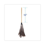 Boardwalk Professional Ostrich Feather Duster, 16" Wood Handle, Hanging Hole, Lightweight, Comfortable, Attracts & Hold Dust