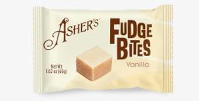 Asher's Chocolates, Fudge Bites, Individually Wrapped Chocolate Fudge, Small Batches of Kosher Treats, Family Owned Since 1892 (14 Count, Vanilla)