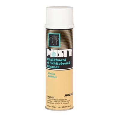 MISTY Chalkboard & Whiteboard Cleaner - 19 oz (Case of 12) - 1001403 - Foaming Aerosol that Cleans and Protects Boards