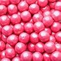 COLOR SPLASH- BUBBLE GUMBALLS - COLOR SPLASH 2 LBS X 1/2" PEARL PINK GUMBALLS STRAWBERRY FLAVOR REFILLS - GUMBALL MACHINE