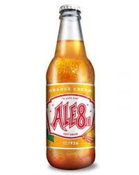 Ale 8 One Orange Cream, Glass Bottles, 12 Ounces, Pack of 6, 100% Kentucky Soft Drink