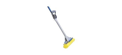 Quickie Automatic 9-Inch Head Roller Mop with Hand Squeeze Feature 54 Inch Length for Home/Bathroom/Kitchen/Tile/Hardwood/House Floors/ Alloy Steel