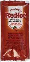 Frank's Red Hot Original Hot Sauce Packets .25 oz. - 50 ct