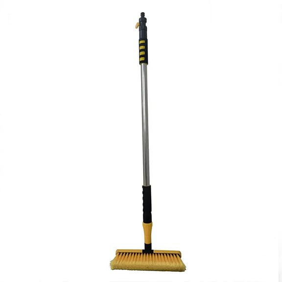 2-in-1 Scrub Brush with Hose Hookup & Squeegee - Deep Cleaning Made Easy