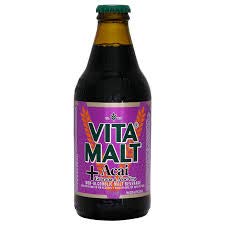Vitamalt Plus Acai Non-Alcoholic Malt Beverage 11.2oz 6 bottles
