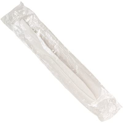National Paper Trading Individually Wrapped Heavy Weight Plastic Knife (100, White Knife)…
