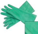 Application(donning) Rubber Gloves - ridged, S, Green Gloves