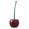 RUITASA Cherry Shape Toilet Brush, Toilet Bowl Brush Hold Combo Set, Toilet Bowl Brush Hold Combo Set, Standing Toilet Brush Set for Bathroom Toilet