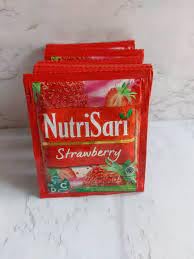 NutriSari Strawberry Instant Drink Powder 10-ct, 110 gram (Pack of 2)