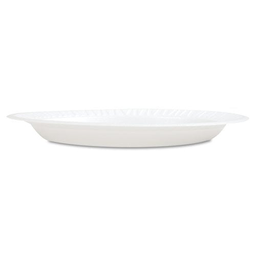 Dart 10PWCR 10.25 in White Unlaminated Foam Plate (Case of 500)