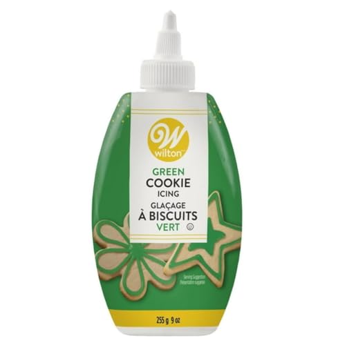 Wilton Cookie Icing, Quick-Setting, No Heating Needed Squeeze Bottle for Decorating Sugar Cookies & Holiday Treats, 7.5 oz., Green