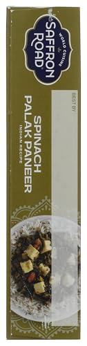 Saffron Road Frozen Spinach Palak Paneer - Seed Oil Free, No Artificial Ingredients, Gluten-Free, Vegetarian - 10 Ounce
