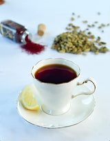 Organic Saffron Organic Ginger Herbal Tea - for better health and wellness (Pack of 1, Saffron Cardamom Black Tea)