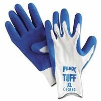 Memphis Glove Flex-Tuff 10 Gage Bluelatex Ctd Palm - 12 Pair