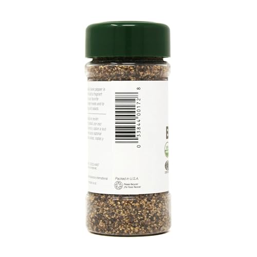 Badia Organic Ground Black Pepper 2 oz - Bold & Aromatic Fine Black Pepper Powder for Cooking, Seasoning & Marinades