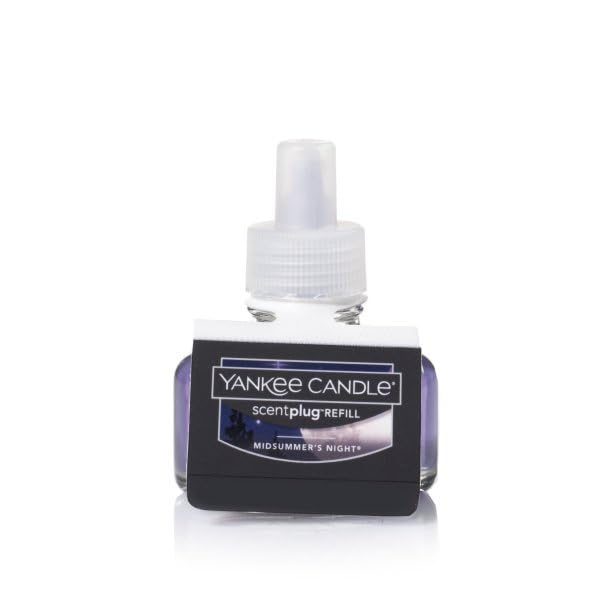 Yankee Candle ScentPlug Refill for Plug in Air Fresheners, Scented Oil Refills, Long Lasting Home Fragrance, Midsummer’s Night (Pack of 4)