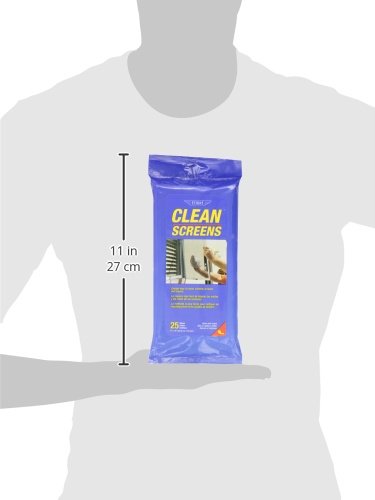 Ettore Clean Screens, 25 Wipes Per Pack
