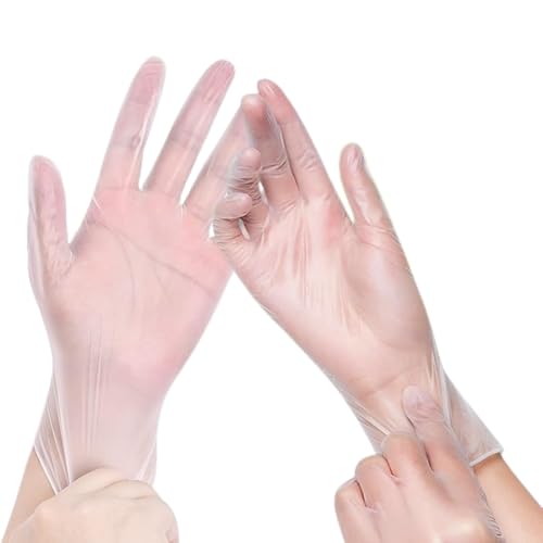 Green Direct Vinyl Gloves, Disposable, Powder-Free, Latex-Free, Clear, Box of 100 - Durable, Multipurpose Gloves for Everyday Use, Medium