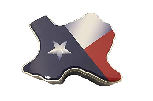 Texas Flag Pecan Gift Tin | Milk Chocolate Pecans | Chocolate Toffee Pecans | Cinnamon Pecans | 1 lb | Millican Pecan since 1888 | San Saba, Texas