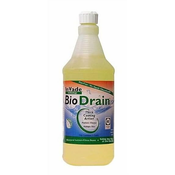 32 oz InVade Bio Drain Quart Restaurant Drain Gel Organic Treatment ~~ Eliminates Odors, Drain Flies, Phorid Flies, Fruit Flies, and prevention