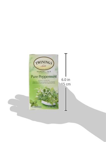 Twinings Pure Peppermint, 25 Count (Pack of 6)