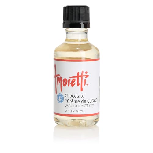 Amoretti - Chocolate Creme de Cacao Extract Water Soluble 2 oz - Highly Concentrated & Perfect For Pastry, Savory, Brewing, and more, Preservative