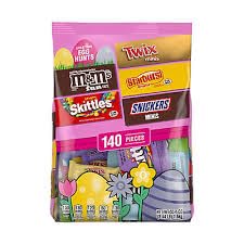 M & M Snickers & More Easter Candy Easter Basket Stuffers, Bulk Bag, 140 ct.