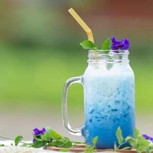 Cha Tra Mue Jasmine Butterfly Blue Pea Tea 150g - It gives a refreshing taste and soothing fragrant with a natural blue color.