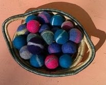 Brookingham Colorful, Felted Wool Dryer Balls