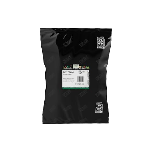 Frontier Co-op Certified Organic Curry Powder, 1-Pound Bulk, Aromatic Blend 11 Indian Cooking Spices for Meat, Seafood, Tofu