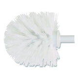 Boardwalk Spiral Toilet Bowl Brush, Long 13" Handle, Commercial Design, White, Long-Lasting Fully Bristled Head, Made in the USA